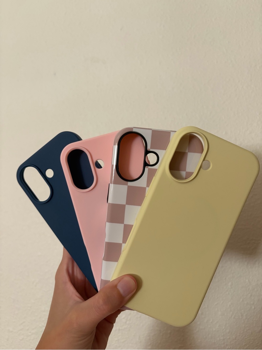 Phone Case Bundle - Yellow, Pink, Navy & Checkered